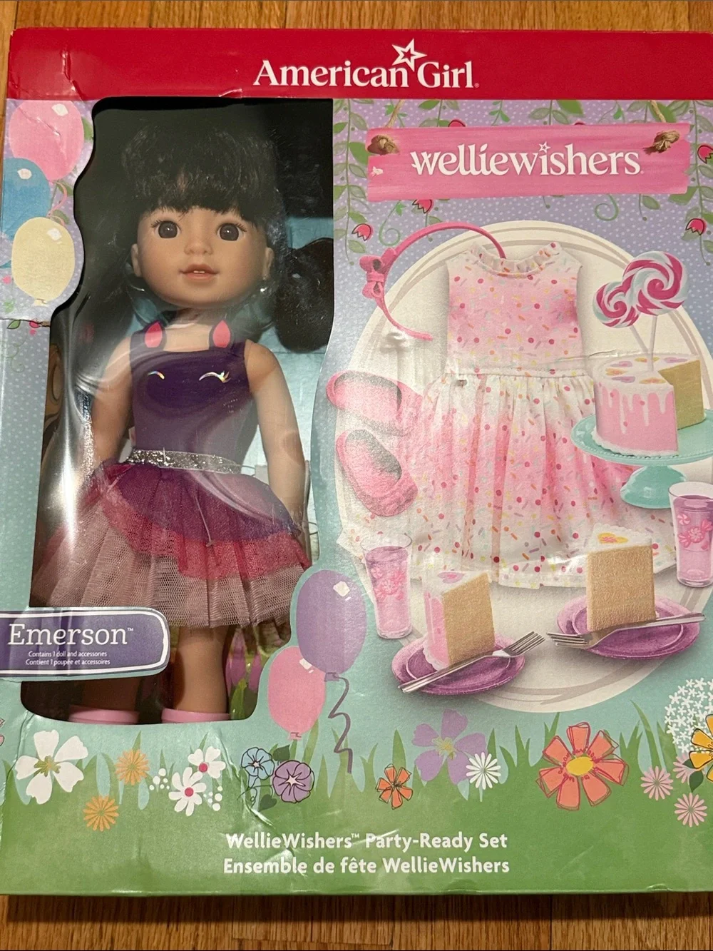 NIB American Girl WellieWishers Emerson Doll Party-Ready Set 14.5” Accessories - Picture 1 of 15